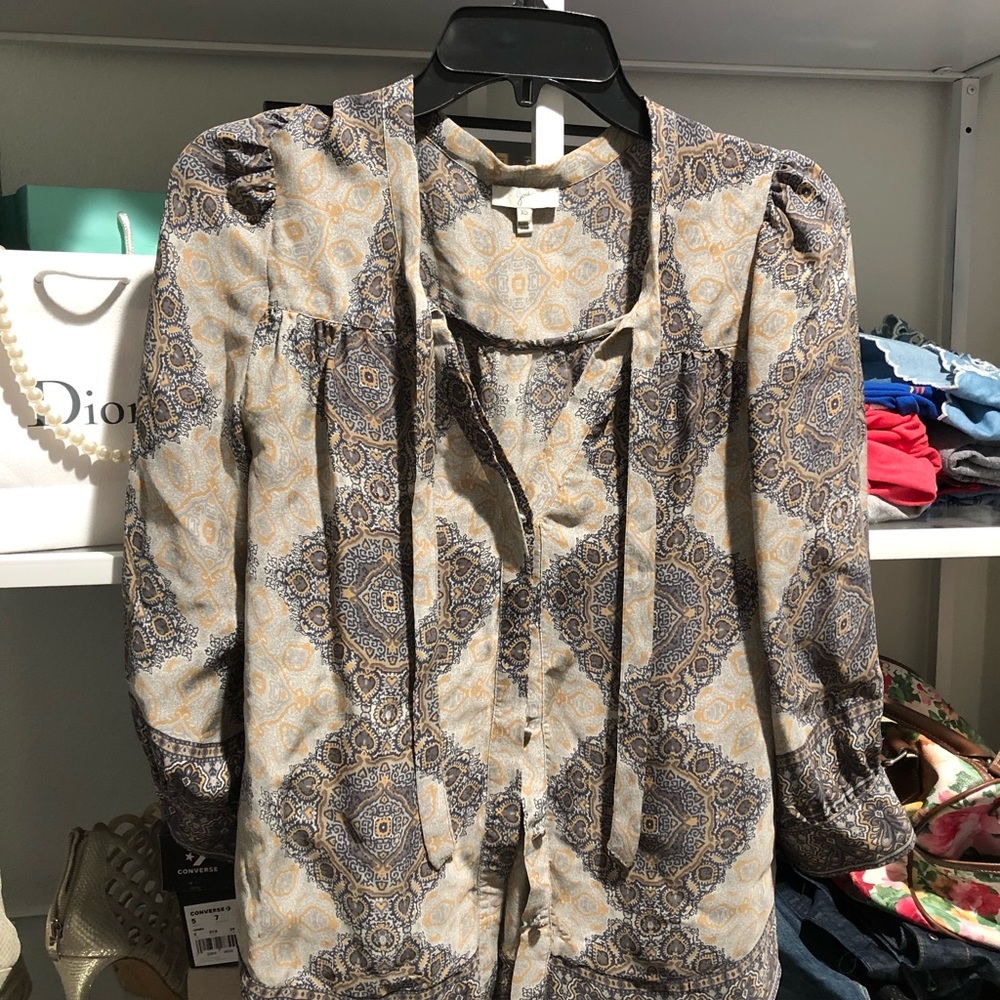 NFS JOIE Silk pussy bow blouse